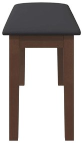 vidaXL Πάγκος  90 cm Καφέ μασίφ ξύλο καουτσούκ