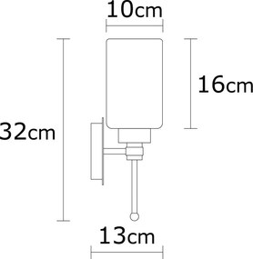 Wall Lamp Balcova - N-344 Silver