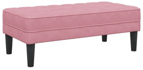 vidaXL Παγκάκι Ροζ 113x57x39 εκ. Βελούδο