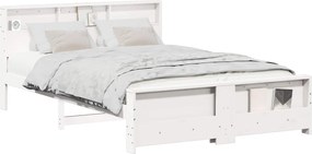vidaXL Σκελετός Κρεβατιού Λευκό 160 x 200 cm Επεξεργασμένο ξύλο