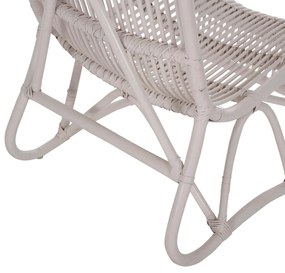 Καρέκλα - Πολυθρόνα BRONNY C9644.02 Λευκό Rattan 60x82x92Υ εκ. 60x2x92 εκ.
