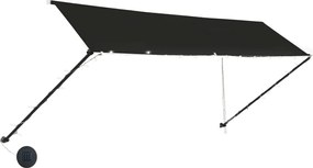 vidaXL Τέντα Συρόμενη με LED Ανθρακί 400 x 150 εκ.