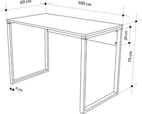 Study Desk Inna - Sapphire Oak Sapphire Oak