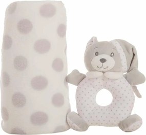 Κουβέρτα για Mωρό Κουδουνίστρα Γκρι 100 x 75 cm