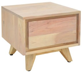 Κομοδίνο Emira pakoworld μασίφ ακακίας σε φυσική απόχρωση 40x40x35εκ