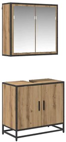 vidaXL Σετ Επίπλων Μπάνιου 2 pcs Artisan Oak Επεξεργασμένο ξύλο