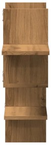 vidaXL Ραφιέρα Τοίχου Αρτισιανή Δρυς 124,5x18x60,5 εκ. Επεξ. Ξύλο