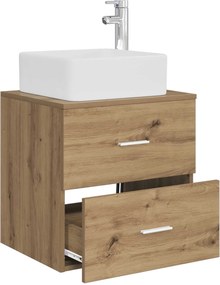vidaXL Επιτοίχια Λεκάνη Έπιπλο Artisan Δρυς 53 x 35 x 80 cm