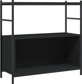 vidaXL Βιβλιοθήκη Μαύρη 80x30x78,5 εκ. Επεξεργασμένο Ξύλο / Σίδηρος