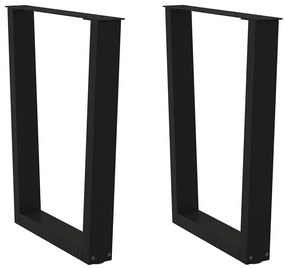 vidaXL Πόδια Τραπεζαρίας Σχήματος V 2 τεμ. Μαύρο 60x(72-73,3) εκ. Ατσάλι