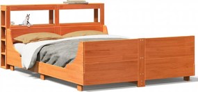 vidaXL Σκελετός Κρεβ. Χωρίς Στρώμα Καφέ Κεριού 160x200 εκ Μασίφ Πεύκο