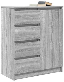 Συρταριέρα με Συρτάρια Γκρι Sonoma 71x35x84 εκ. από Επεξ. Ξύλο - Γκρι