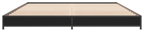 vidaXL Πλαίσιο Κρεβατιού Μαύρο 120x200 εκ. Επεξ. Ξύλο &amp; Μέταλλο