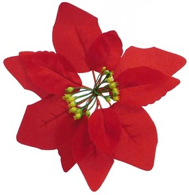 Χριστουγεννιάτικο Στολίδι Αλεξανδρινό Λουλούδι με κλίπς 22cm 4902 - 236114