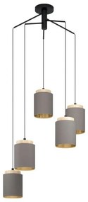 Φωτιστικό Οροφής 99447 Cappuccino Albariza Eglo Fabric, Wood, Metal