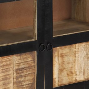 vidaXL Μπουφές Καφέ/Μαύρο 160x30x76 εκ. Μασίφ Ξύλο Μάνγκο