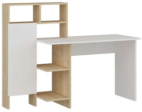Γραφείο Bugra 550ARN1101 135,9x60x111,8cm Oak-White