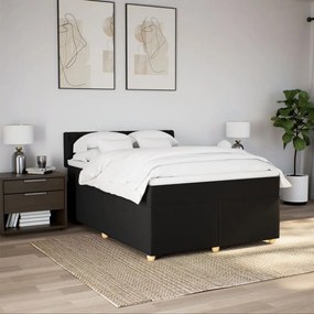 ΚΡΕΒΑΤΙ BOXSPRING ΜΕ ΣΤΡΩΜΑ ΜΑΥΡΟ 160X200 ΕΚ. ΥΦΑΣΜΑΤΙΝΟ 3289040