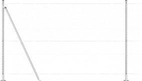 vidaXL Στύλος Περιφράξεων Ασημί 50 x 1,4 μ (50 mm πλέγμα) Ατσάλι