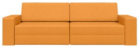 vidaXL Καναπές Κρεβάτι 2-σε-1 Σκούρα Κίτρινη 245x150x60.5 cm Ύφασμα