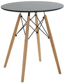 Τραπέζι Julita pakoworld Φ60 επιφάνεια MDF μαύρο Model: 127-000144