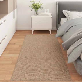 vidaXL Χαλιά χώρου Μουάρ AGIRA Φυσικό 200 x 80 εκατοστά Πολυεστέρας