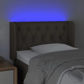 Κεφαλάρι Κρεβατιού LED Taupe 83x16x78/88 εκ. Υφασμάτινο - Μπεζ-Γκρι