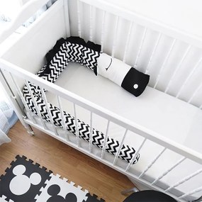 Πάντα Κούνιας Zebra White-Black Ρυθμός 10x200cm Cotton-Polyester