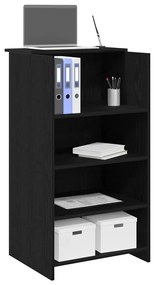 vidaXL Γραφείο υποδοχής Μαύρο 55x50x103,5 cm Κατασκευασμένο ξύλο