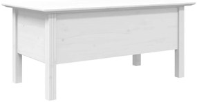Τραπέζι Σαλονιού BODO Λευκό 100x55x46 εκ. Μασίφ Ξύλο Πεύκου - Λευκό