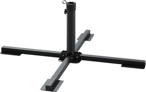 vidaXL 5 τεμαχίων σετ βάσεων ομπρελών κήπου από γρανίτη και χάλυβα