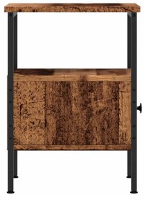 vidaXL Κομοδίνα 2 τεμ. Όψη Παλαιού Ξύλου 34x36x50 εκ. από Επεξ. Ξύλο