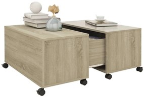 vidaXL Τραπεζάκι Σαλονιού Sonoma Δρυς 75 x 75 x 38 εκ. από Μοριοσανίδα