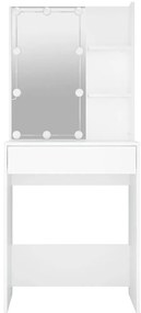vidaXL Μπουντουάρ με LED Λευκό 60x40x140 εκ.