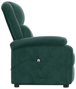 vidaXL Πολυθρόνα με Ανύψωση Πράσινη Υφασμάτινη