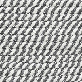 vidaXL Καλάθι Απλύτων Γκρι και Λευκό Ø55x36 εκ. Βαμβακερό