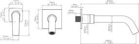 Karag Lea SO05021 Gun Metal - Εντοιχιζόμενη μπαταρία νιπτήρα