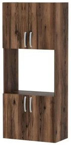 Ντουλάπα Κουζίνας Armado 0253743 60x32x140cm Walnut Μοριοσανίδα, Μελαμίνη