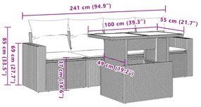 ΣΕΤ ΚΑΝΑΠΕ ΚΗΠΟΥ 5 ΤΕΜΑΧΙΩΝ ΜΑΥΡΟ ΣΥΝΘΕΤΙΚΟ ΡΑΤΑΝ ΜΕ ΜΑΞΙΛΑΡΙΑ 3267095