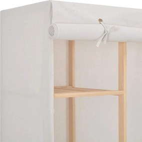 vidaXL Ντουλάπα Λευκή 135 x 40 x 170 εκ. Υφασμάτινη