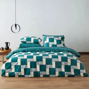 Παπλωματοθήκη Υπέρδιπλη (Σετ 225x245) 2 Όψεων Kentia Versus Cubi 07