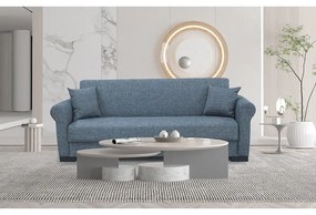 Καναπές Κρεβάτι Angel Silver Grey Ύφασμα 3Θεσιος Με Αποθηκευτικό Χώρο 210x80x75Cm Κρεβ.180x100 Cm