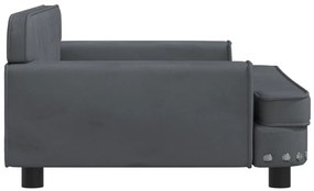 vidaXL Καναπές Παιδικός Σκούρο Γκρι 90 x 53 x 30 εκ. από Βελούδο
