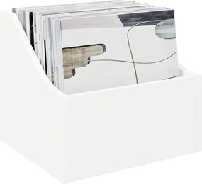 vidaXL Κουτί LP Λευκό 37 x 33 x 32 εκ. Επεξεργασμένο Ξύλο