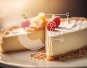 Intra Συλλεκτικό Ξύλινο Παζλ Plywood 4mm - Κρεμώδες cheesecake με επικάλυψη βατόμουρου Σε Ξύλινο Κουτί - Διαστάσεις: 10x10 cm – 25 κομμάτια