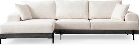 Corner Sofa Eti Black Left - White White