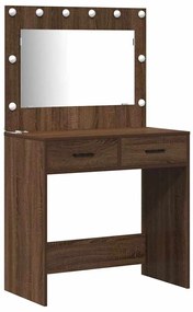 vidaXL Τραπέζι περιποίησης με συρτάρι 2 pcs Καφέ 40 x 41 x 75 εκ