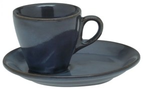 Φλυτζάνι Καφέ Espresso Με Πιατάκι Azaro 47.800.17 100ml Blue Cryspo Trio Πορσελάνη