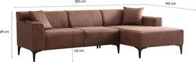 Corner Sofa New Petra R Corner - Cognac Cognac