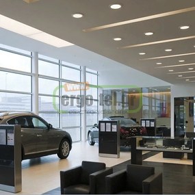 Led panel στρογγυλό μαύρο χωνευτό 20W 230V 6000k ψυχρό λευκό φως 120° 1800lm